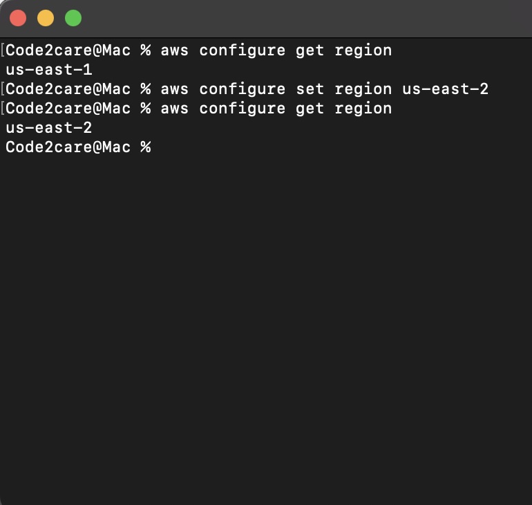How to Change AWS Default Region using CLI Code2care